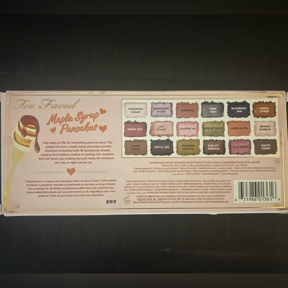 New Too Faced Maple Syrup Pancakes Palette - Warm Browns and Golds - Picture 3 of 4